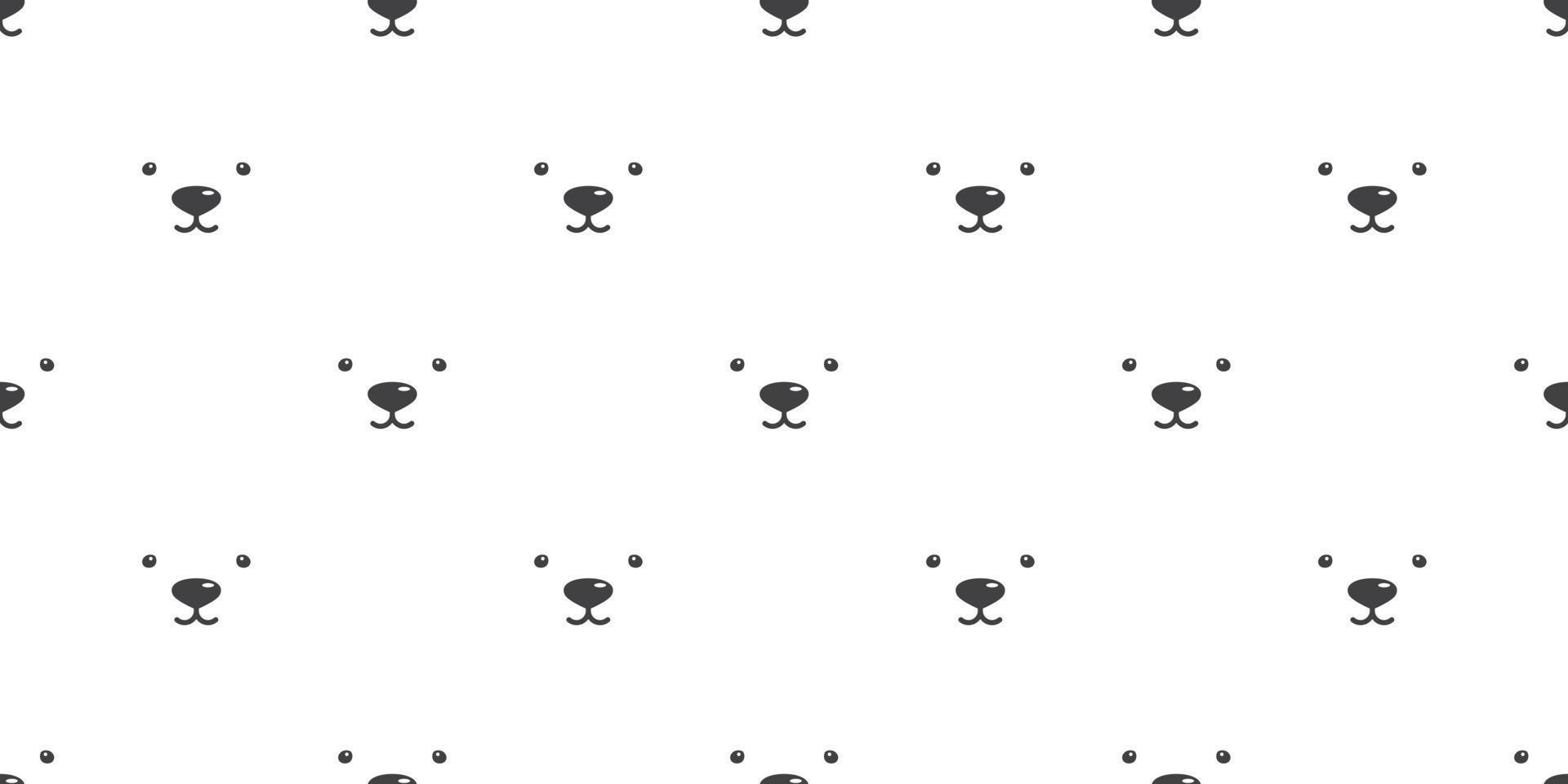 Bear Seamless Pattern Vector Polar Bear Face Isolated Background bear-seamless-pattern-vector-polar-bear-face-isolated-background