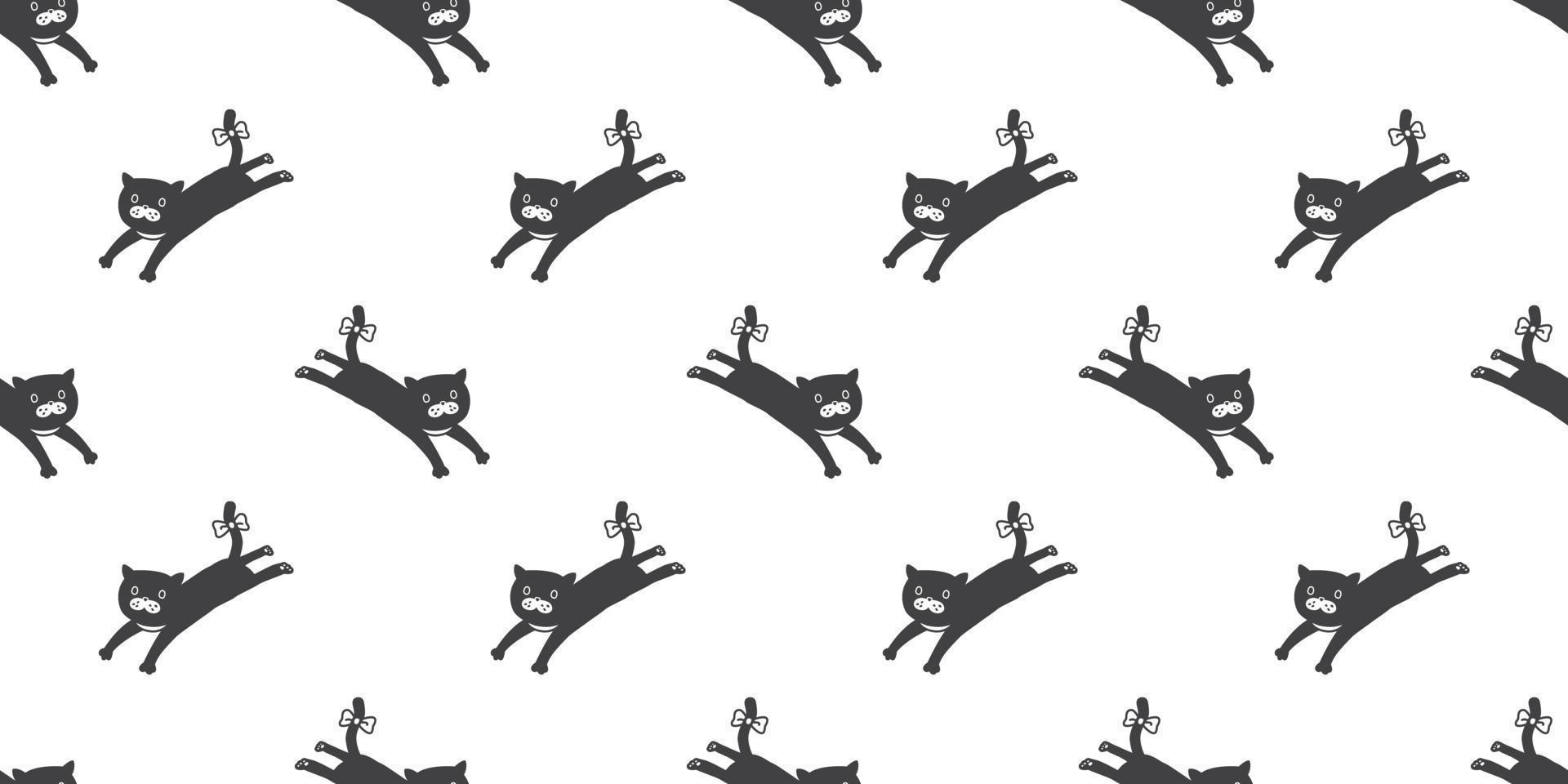 cat seamless pattern vector kitten jump isolated wallpaper background