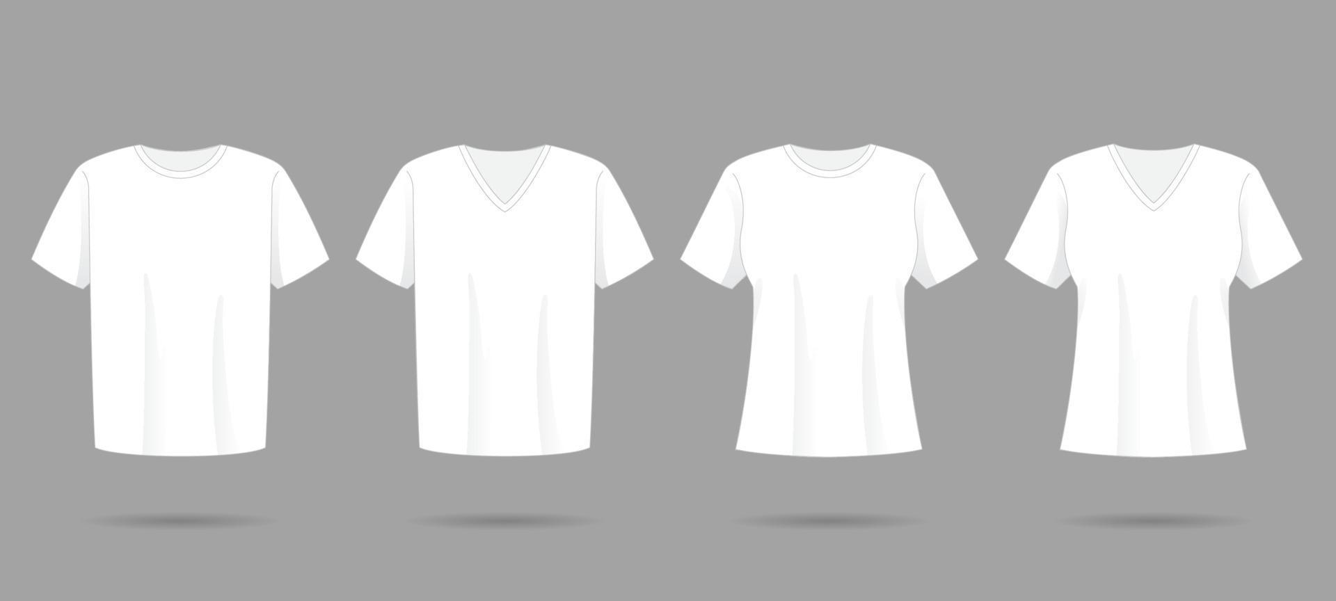 White T-Shirt Mockup vector