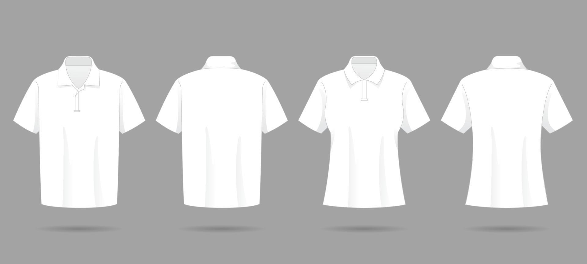 White Polo Mockup vector