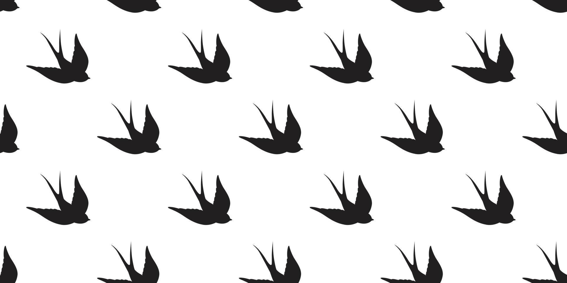 seagull bird Seamless Pattern vector Swallow bird isolated wallpaper background