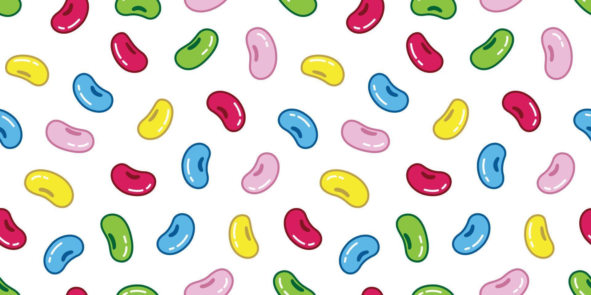Bean jelly bean Seamless vector Pattern wallpaper candy gummy isolated cartoon background