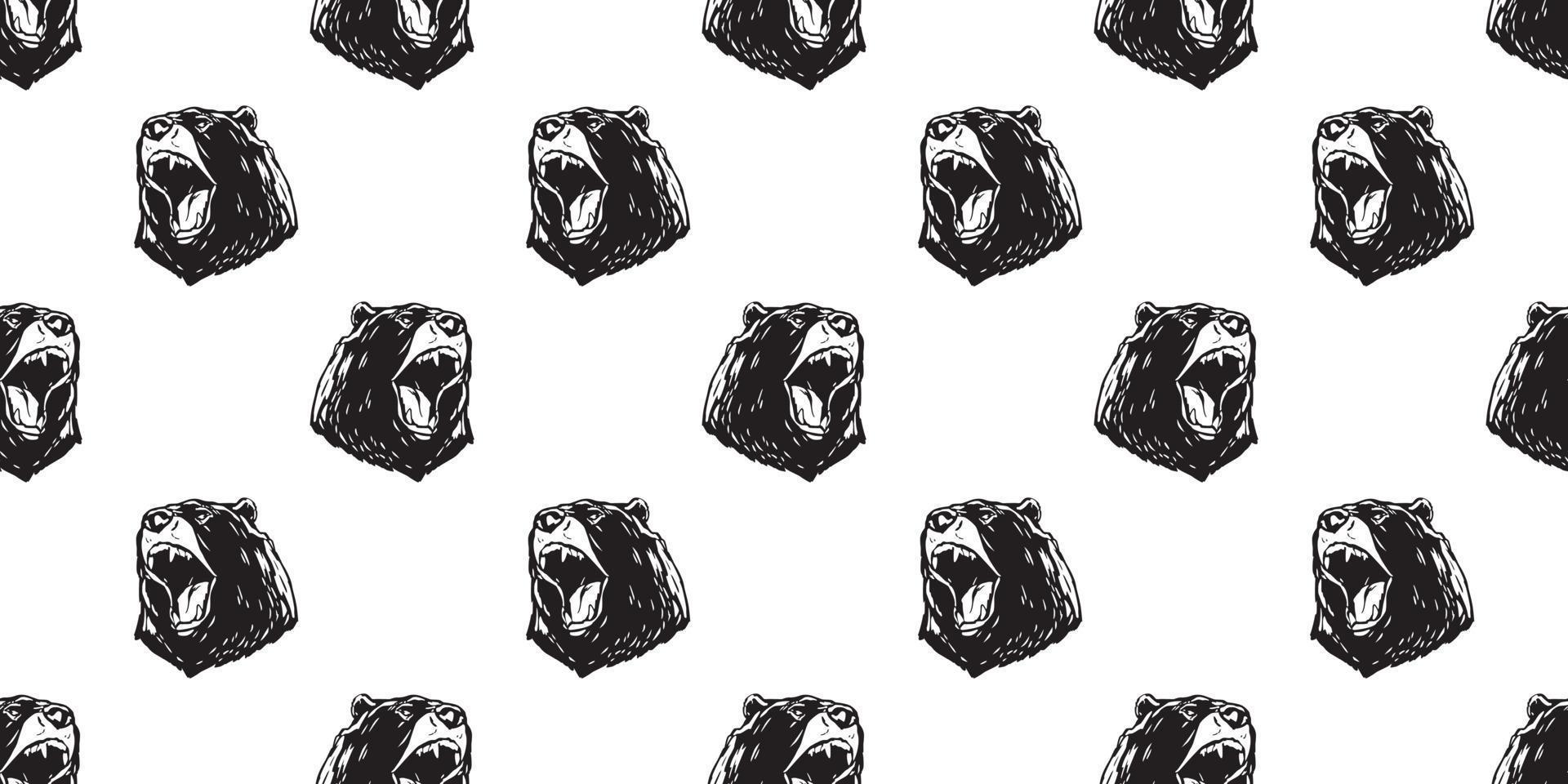 oso sin costura polar oso vector modelo enojado gritar fondo de pantalla antecedentes aislado