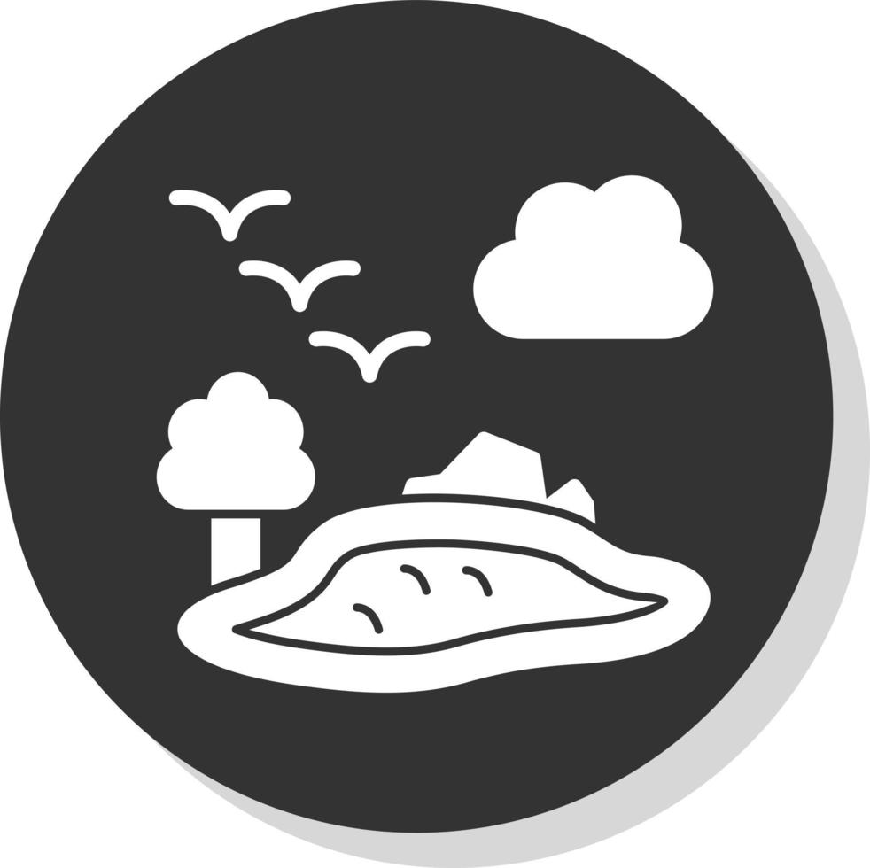 diseño de icono de vector de lago