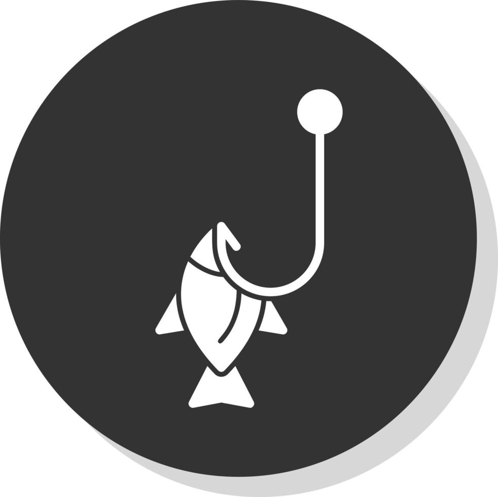 diseño de icono de vector de anzuelo de pesca