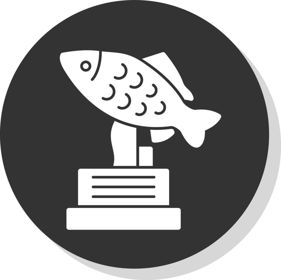 diseño de icono de vector de trofeo de pesca