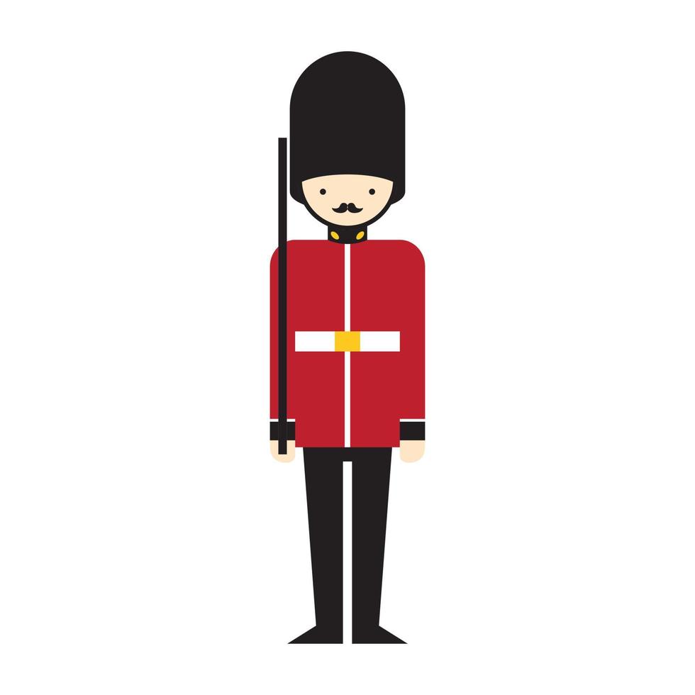 Queen Guard cartoon icon Vector illustration character