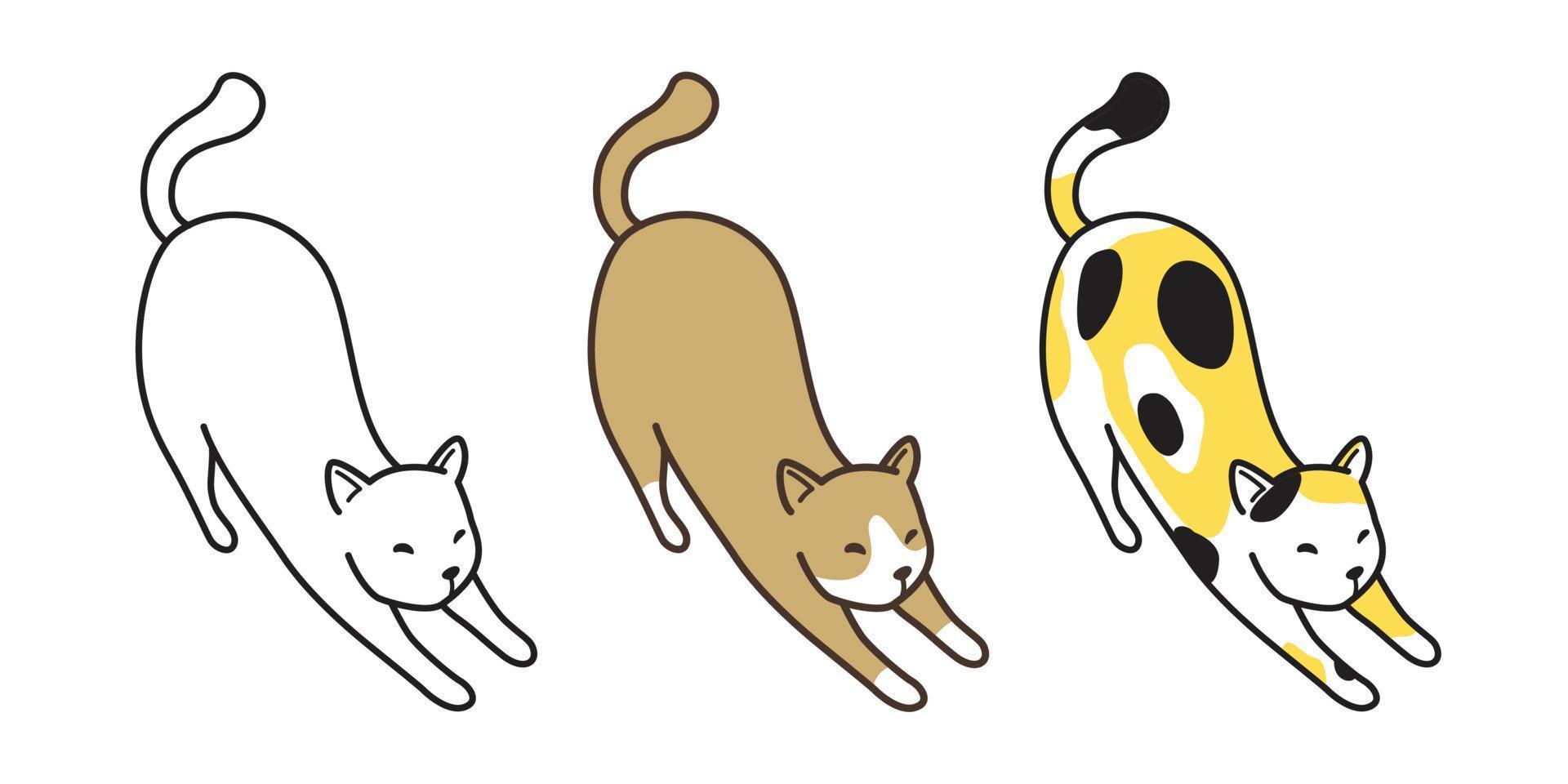 Cat Vector icon logo calico cartoon illustration character doodle