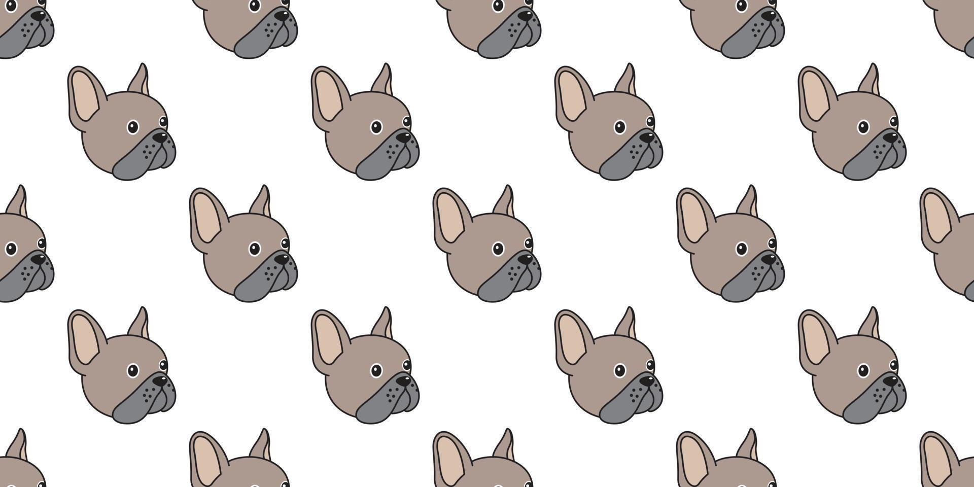 dog seamless french bulldog vector pattern isolated wallpaper background brown