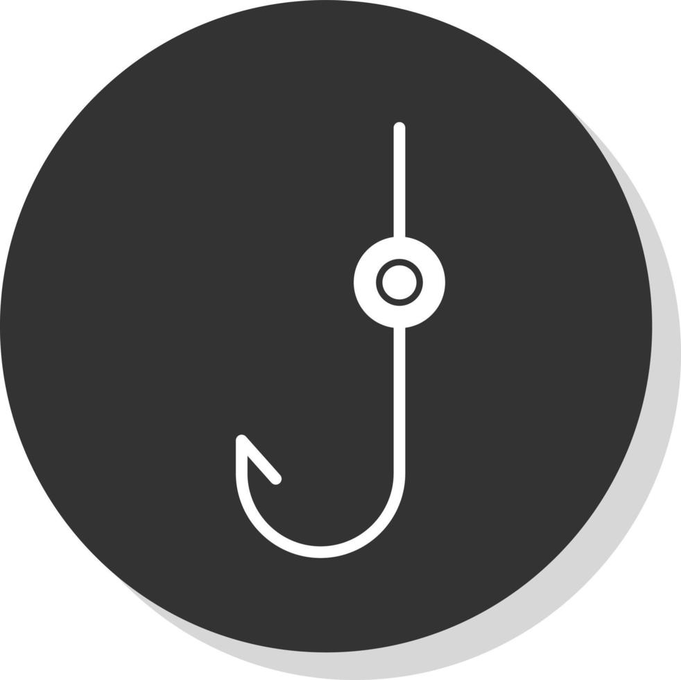 Fishing Hook Vector Icon Design