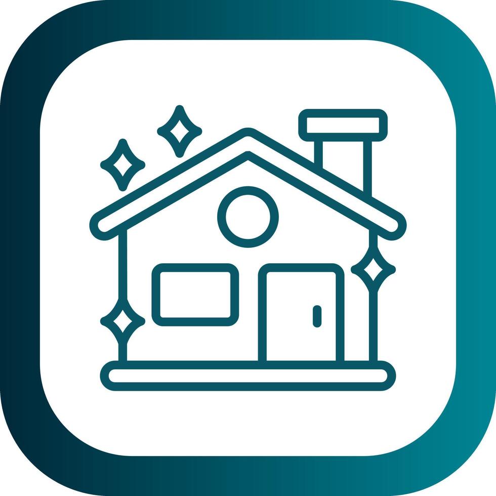 Clean House Vector Icon Design