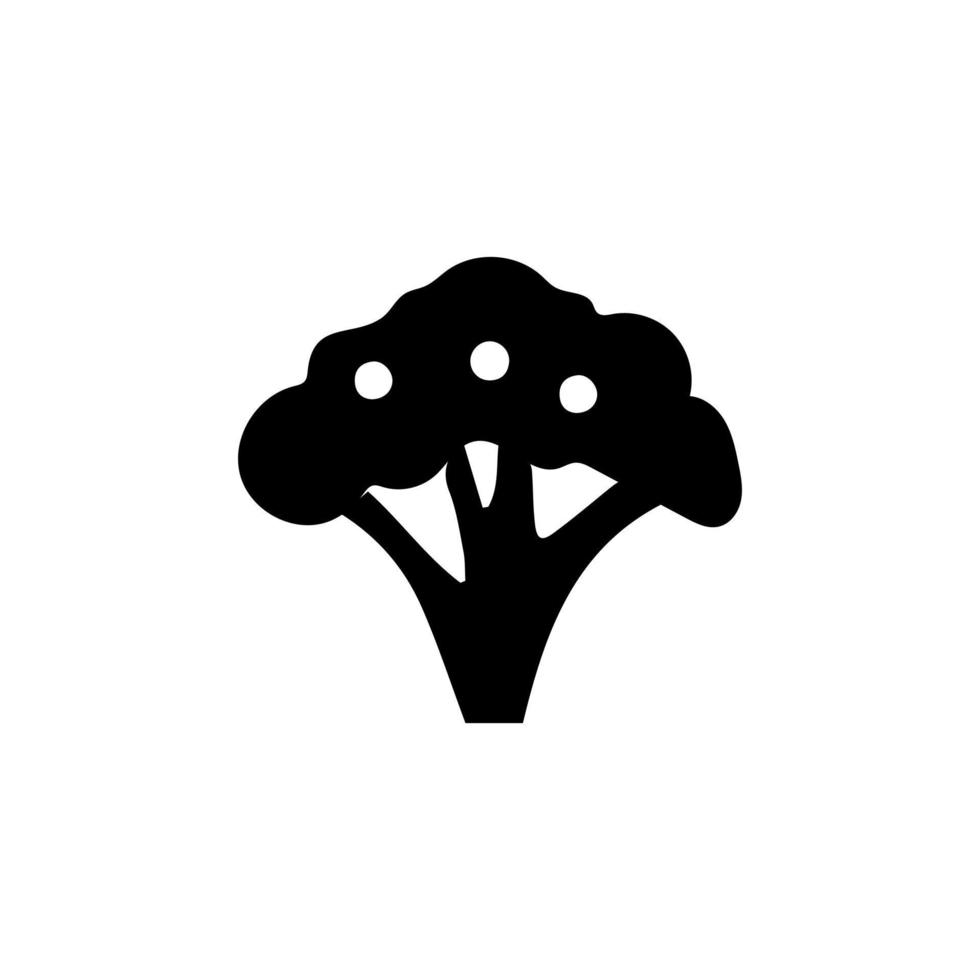 Broccoli icon vector, filled flat sign, solid pictogram isolated on white backround, logo illustration. Broccoli icon cartoon. Vegetable icon, silhouette style. Food icon. vector
