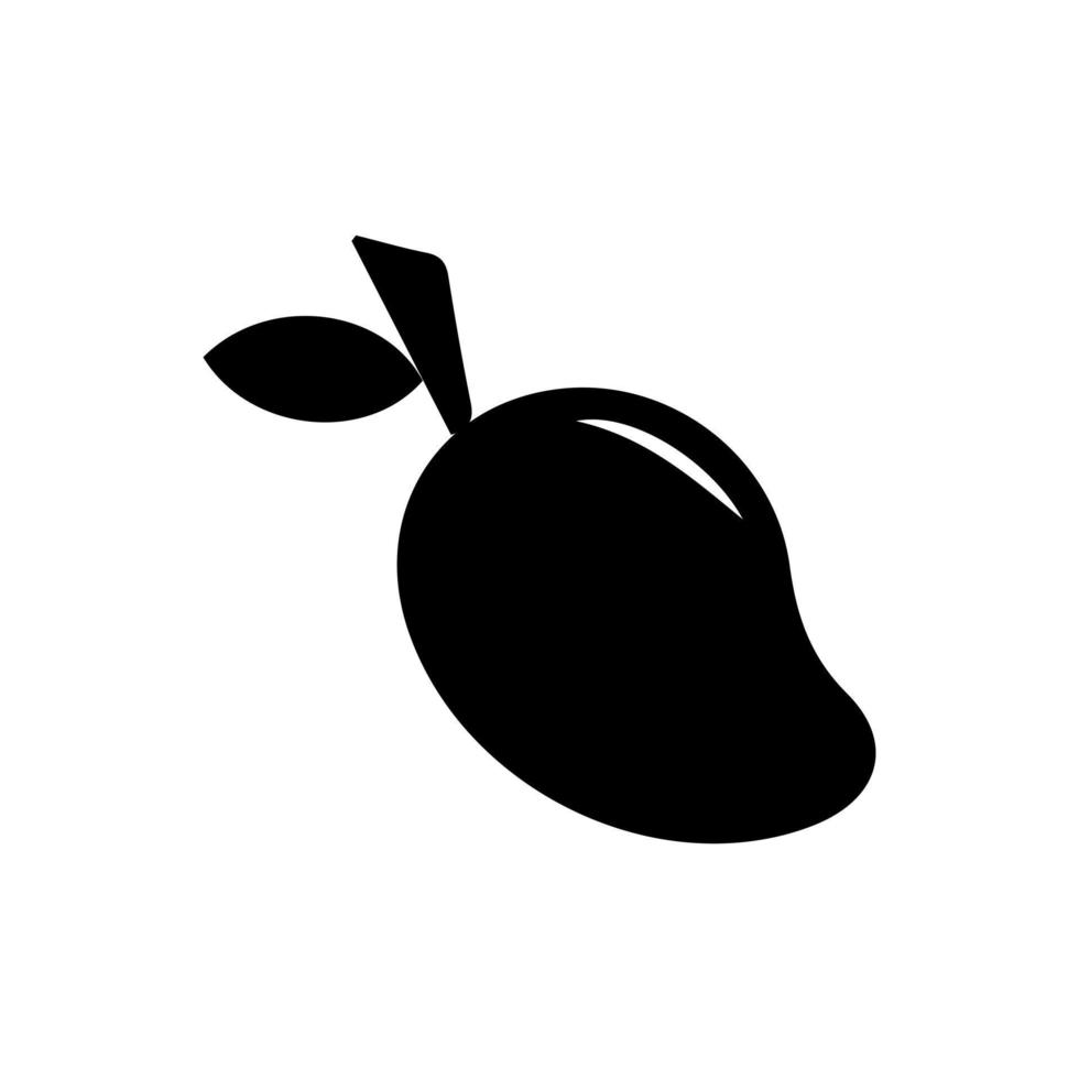 Mango fruit vector icon. Mango in flat style. Vector illustration of tropical fruit