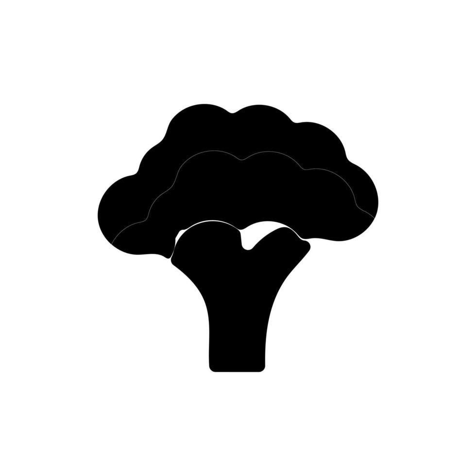 Broccoli icon vector, filled flat sign, solid pictogram isolated on white backround, logo illustration. Broccoli icon cartoon. Vegetable icon, silhouette style. Food icon. vector