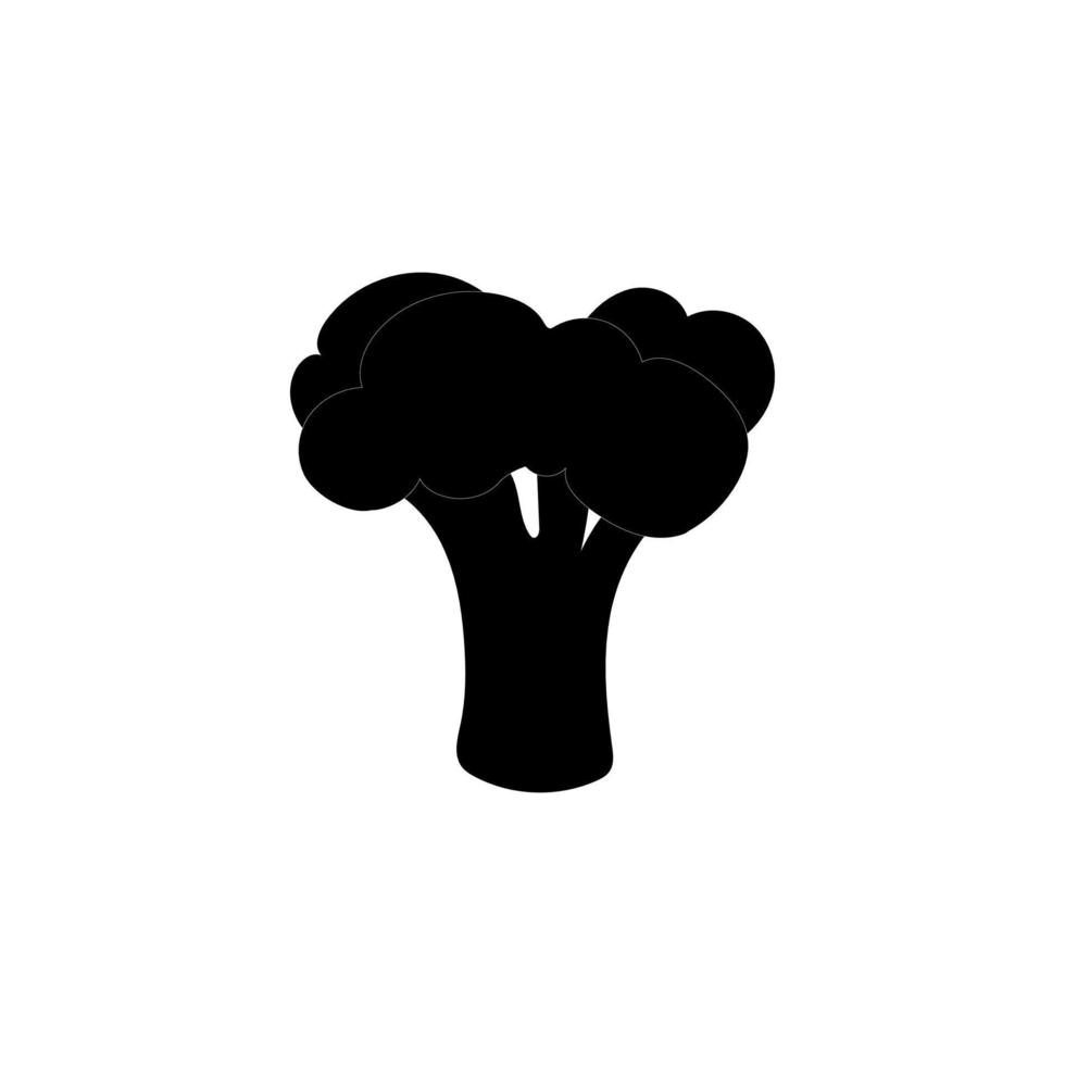 Broccoli icon vector, filled flat sign, solid pictogram isolated on white backround, logo illustration. Broccoli icon cartoon. Vegetable icon, silhouette style. Food icon. vector