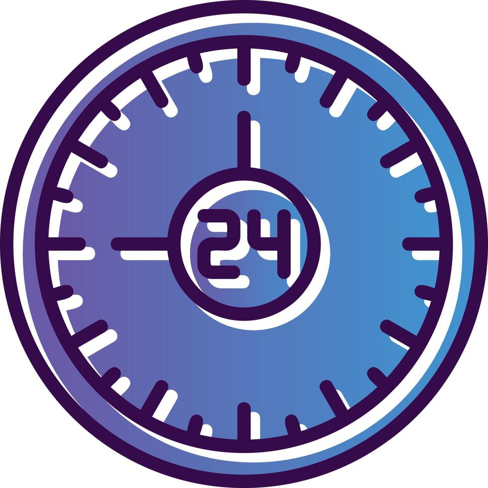 diseño de icono de vector de 24 horas