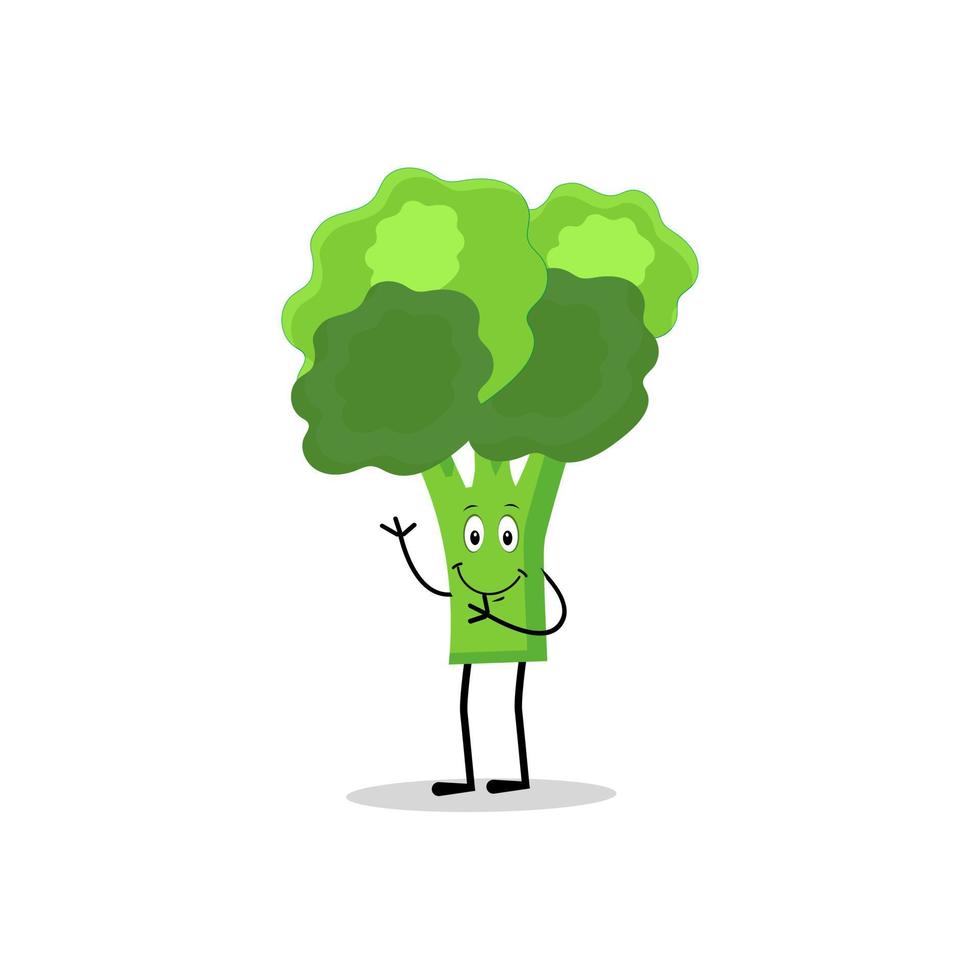 brócoli mascota dibujos animados en vector. linda contento sonriente brócoli vegetal conjunto recopilación. vector plano dibujos animados personaje ilustración icono diseño. contenido, feliz, verde sonrisa, alegre cara emoción.