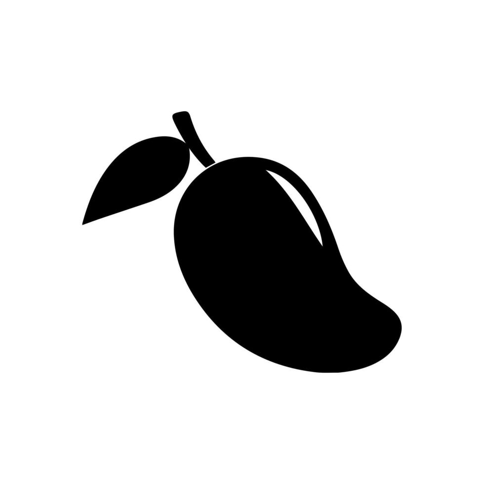 Mango fruit vector icon. Mango in flat style. Vector illustration of tropical fruit