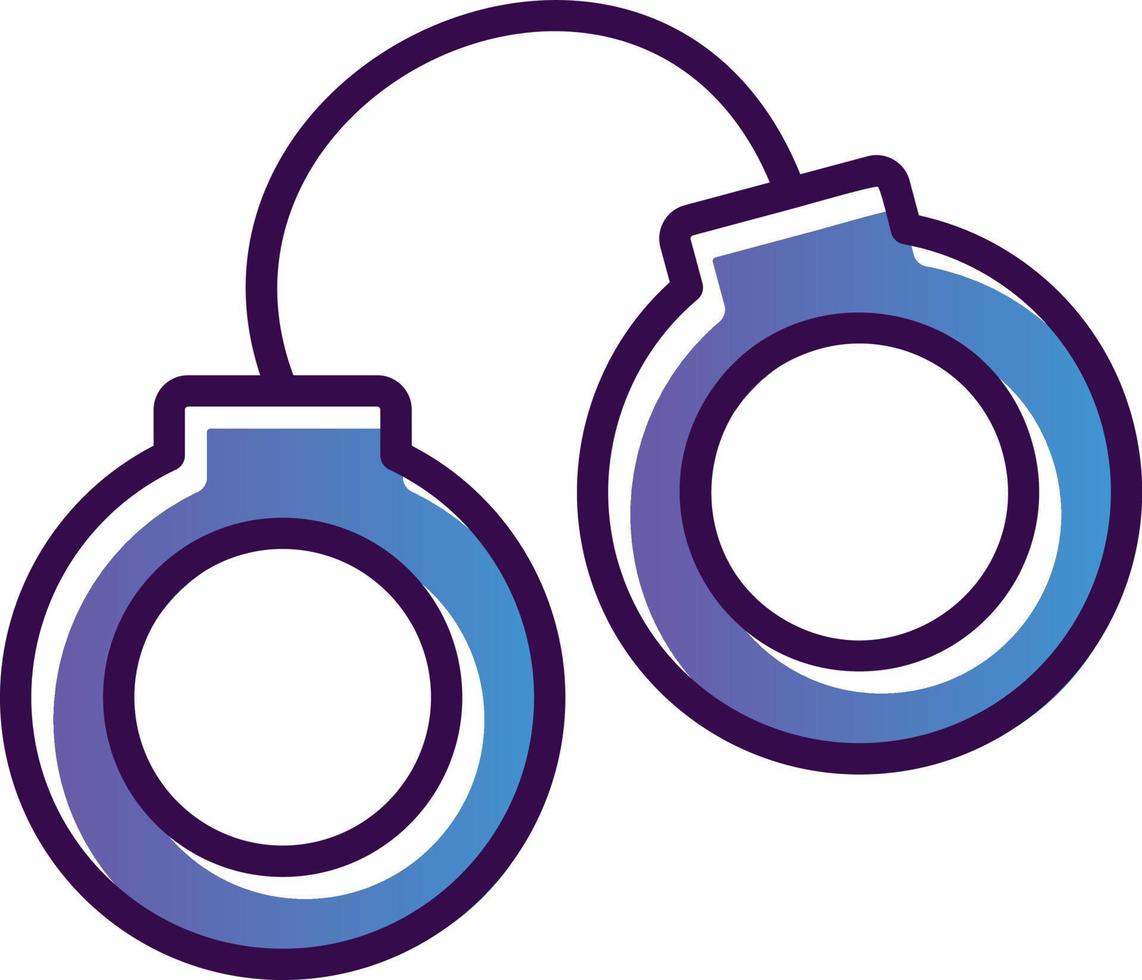 Handcuffs Vector Icon Design