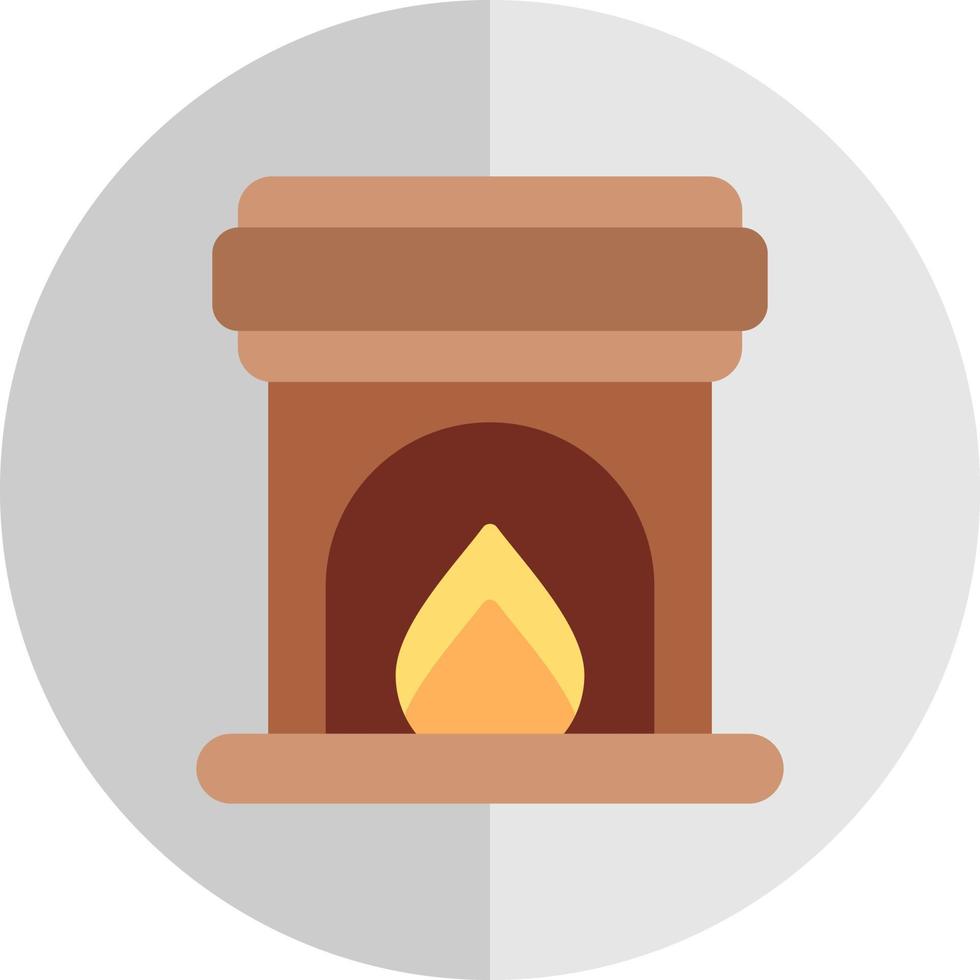 Fireplace Vector Icon Design