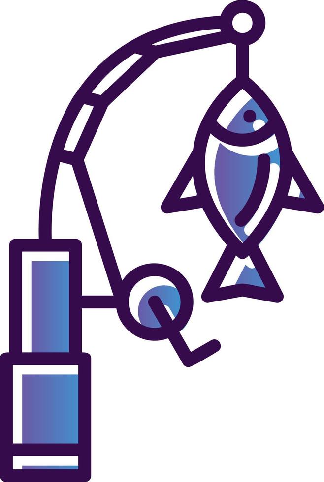 Fishing Rod Vector Icon Design