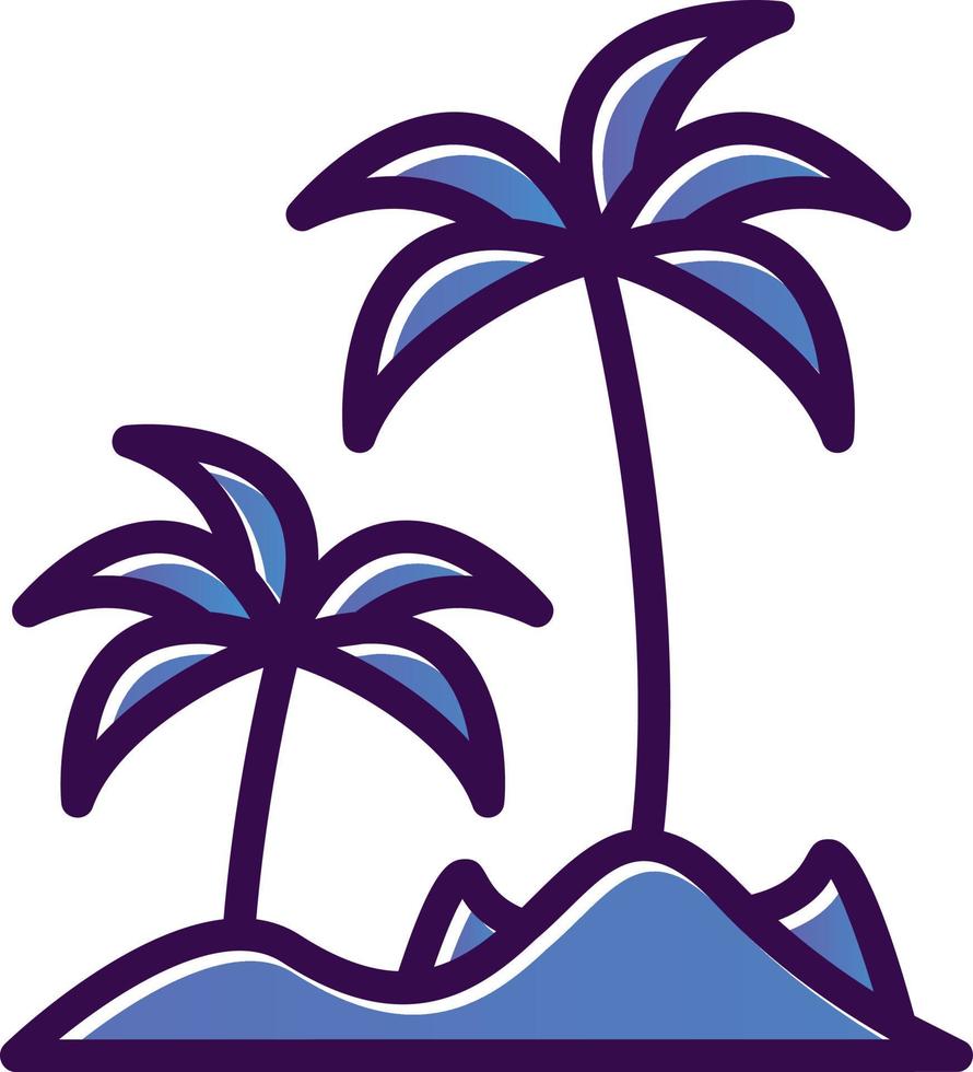 Island Vector Icon Design