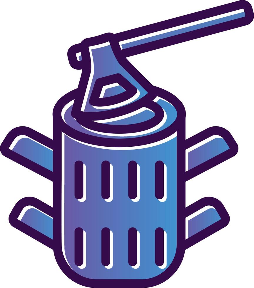 Wood Cutting Vector Icon Design