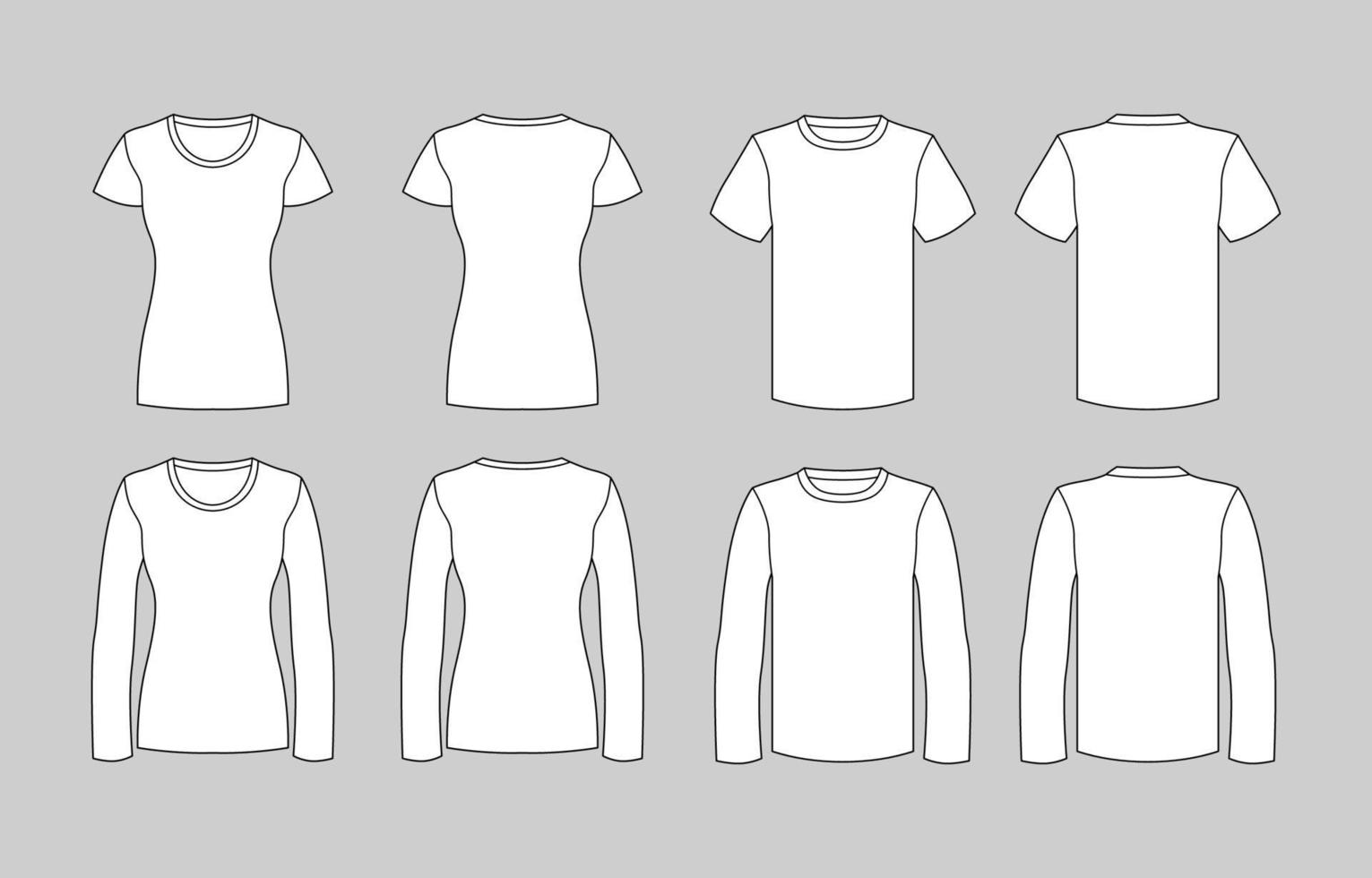 Women WhiteT-shirt Mock Up vector