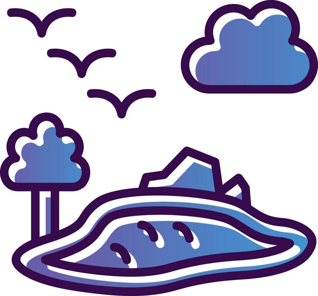 Lake Vector Icon Design
