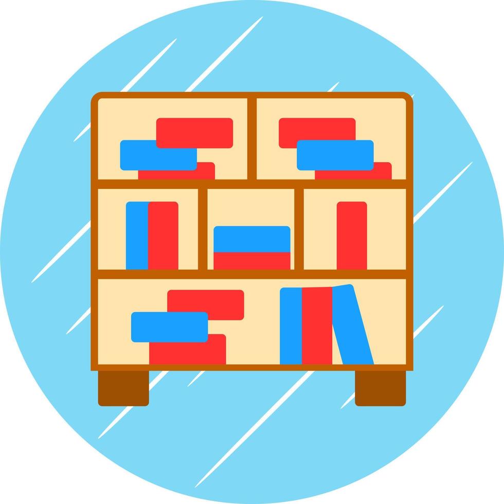 Bookcase Vector Icon Design