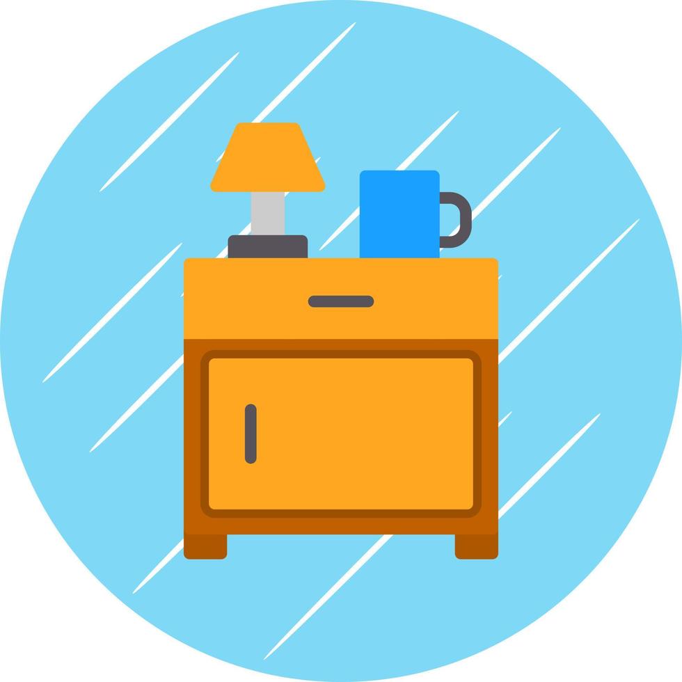 Bedside Table Vector Icon Design