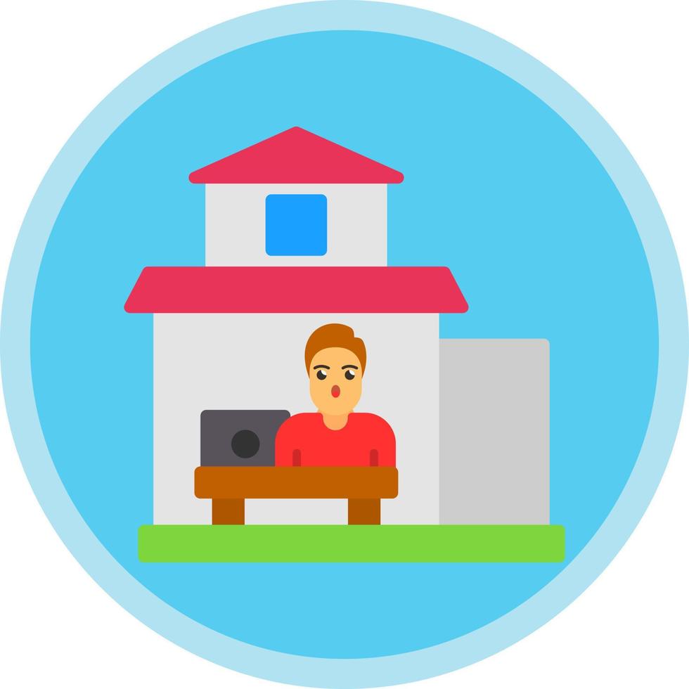 Work From Home Vector Icon Design