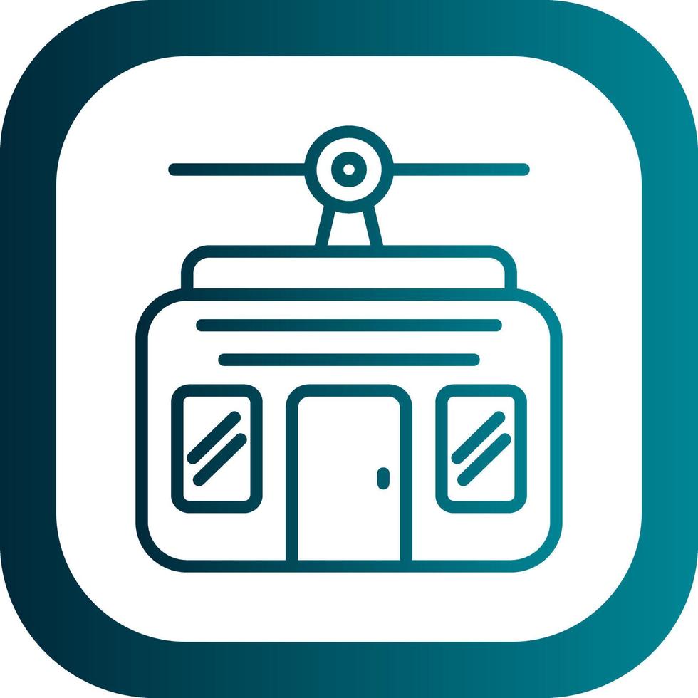 Cable Car Vector Icon Design