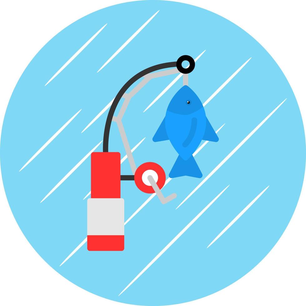 Fishing Rod Vector Icon Design