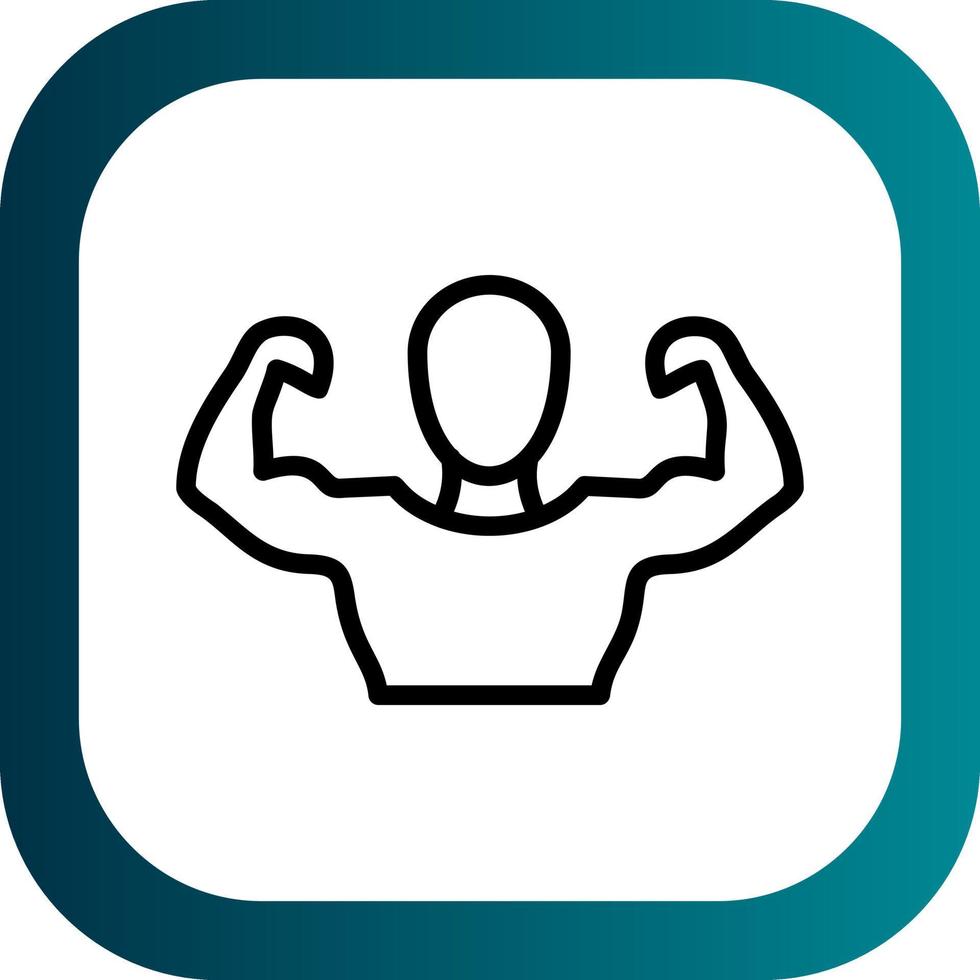 Muscle Man Vector Icon Design