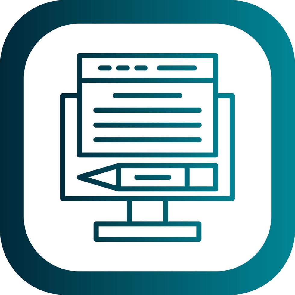 Online Content Vector Icon Design