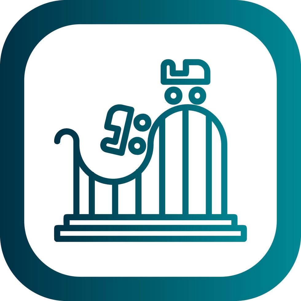 Roller Coaster Vector Icon Design