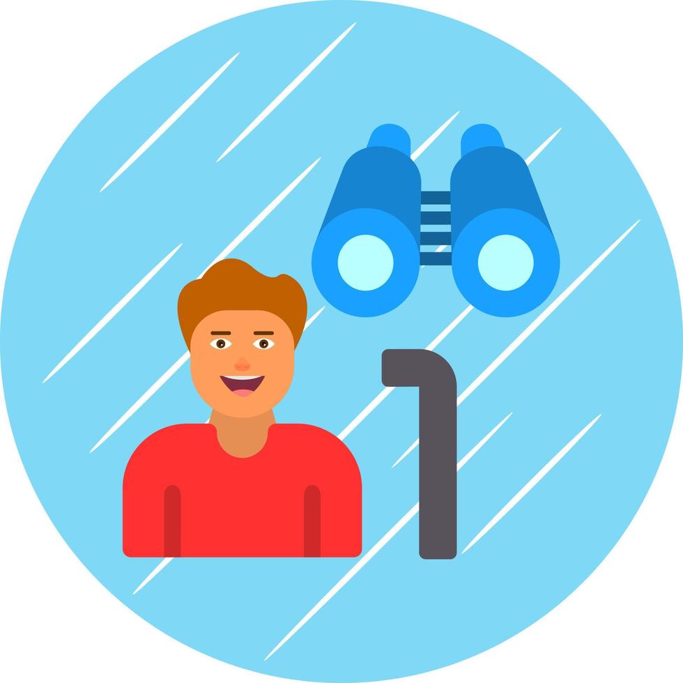 Hiker Vector Icon Design