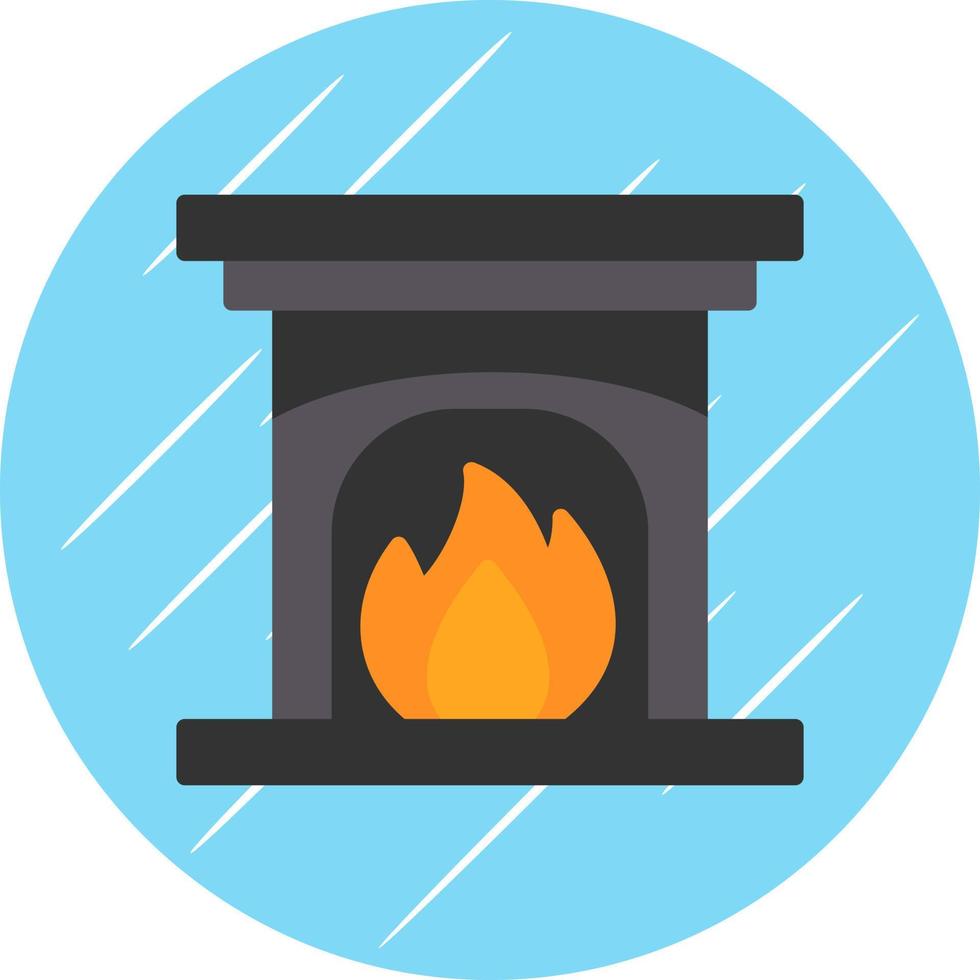 Fireplace Vector Icon Design
