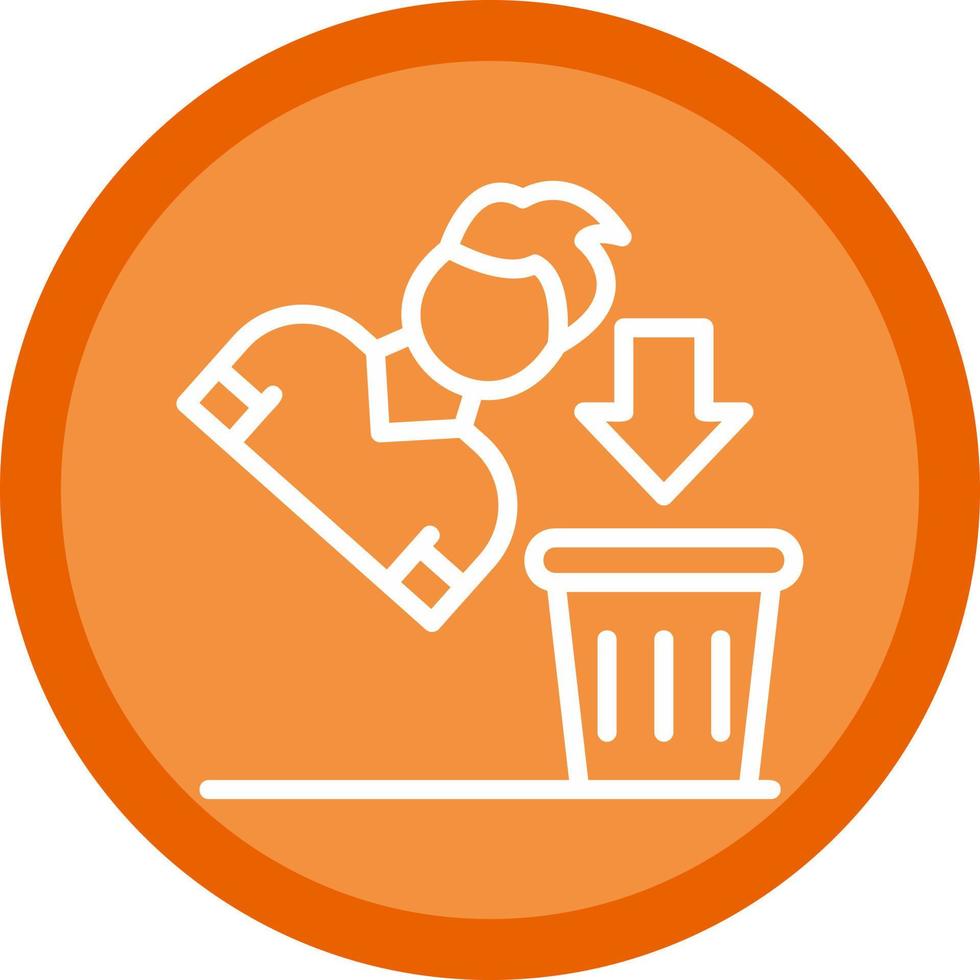 Thrown Away Vector Icon Design
