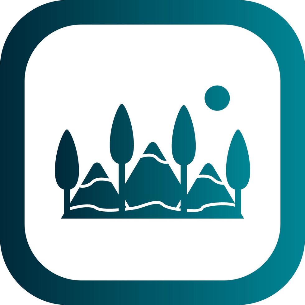 Hills Vector Icon Design