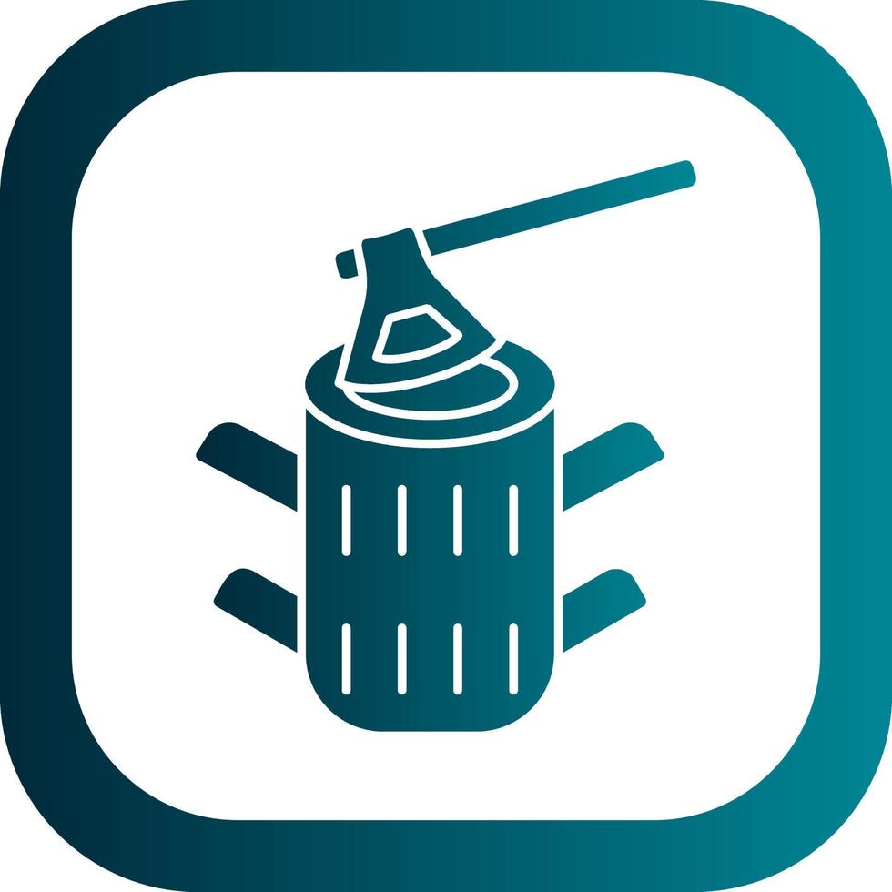 Wood Cutting Vector Icon Design