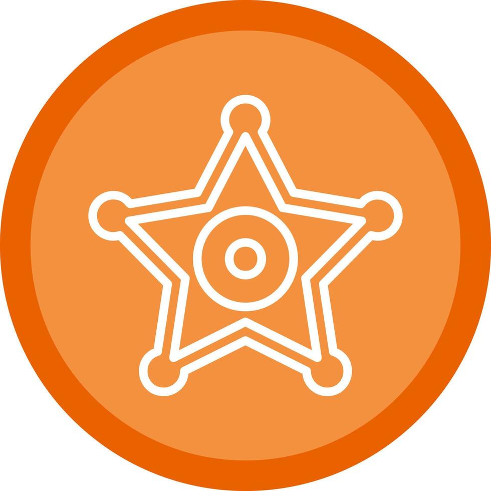 Sheriff Badge Vector Icon Design