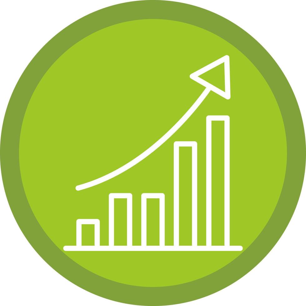 Growth Graph Vector Icon Design