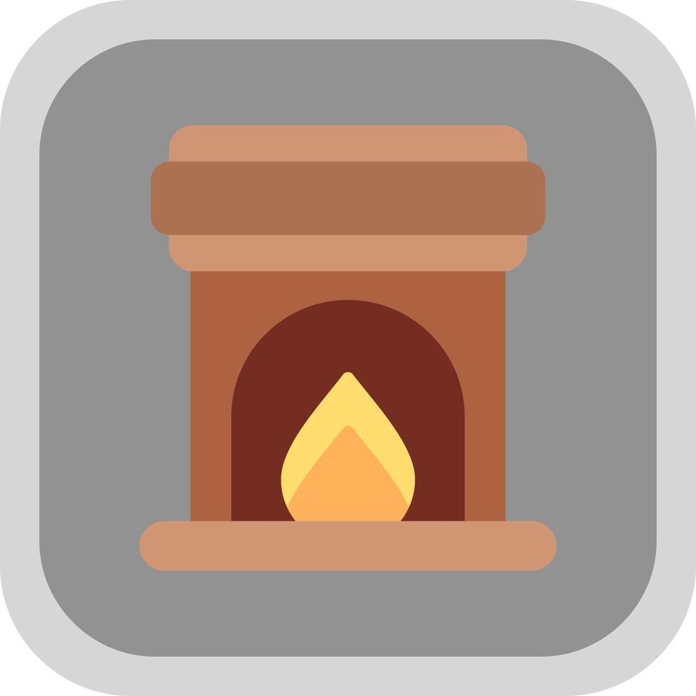 Fireplace Vector Icon Design