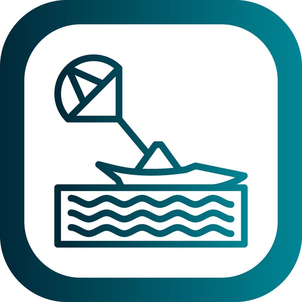 Parasailing Vector Icon Design