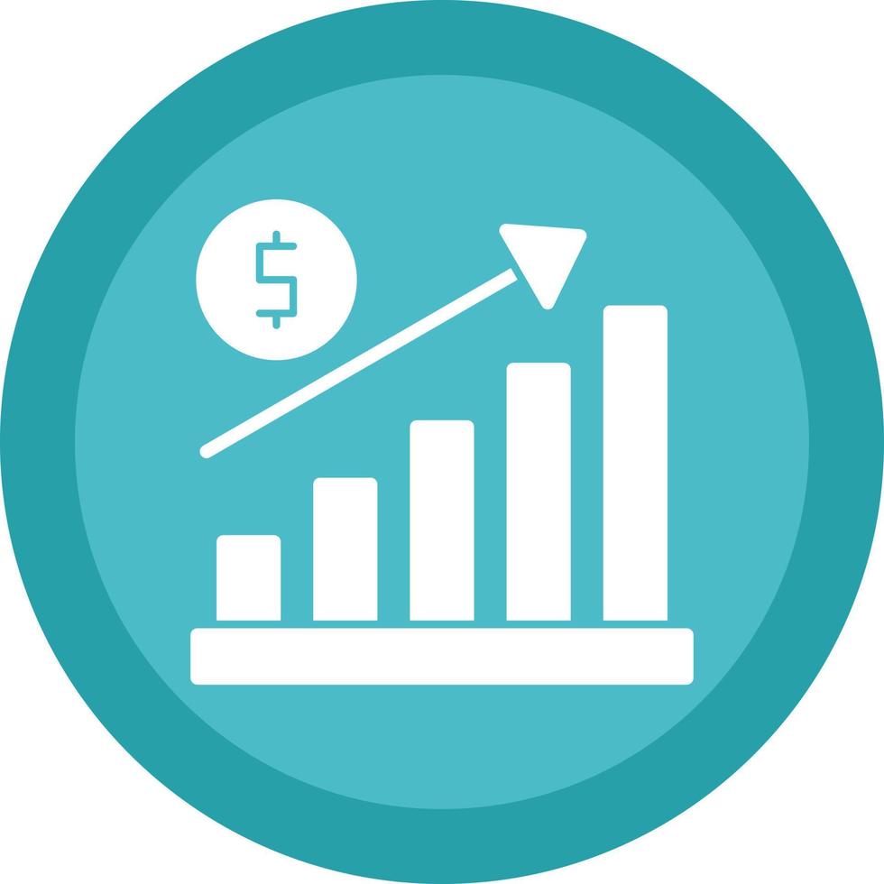 Growth Graph Vector Icon Design