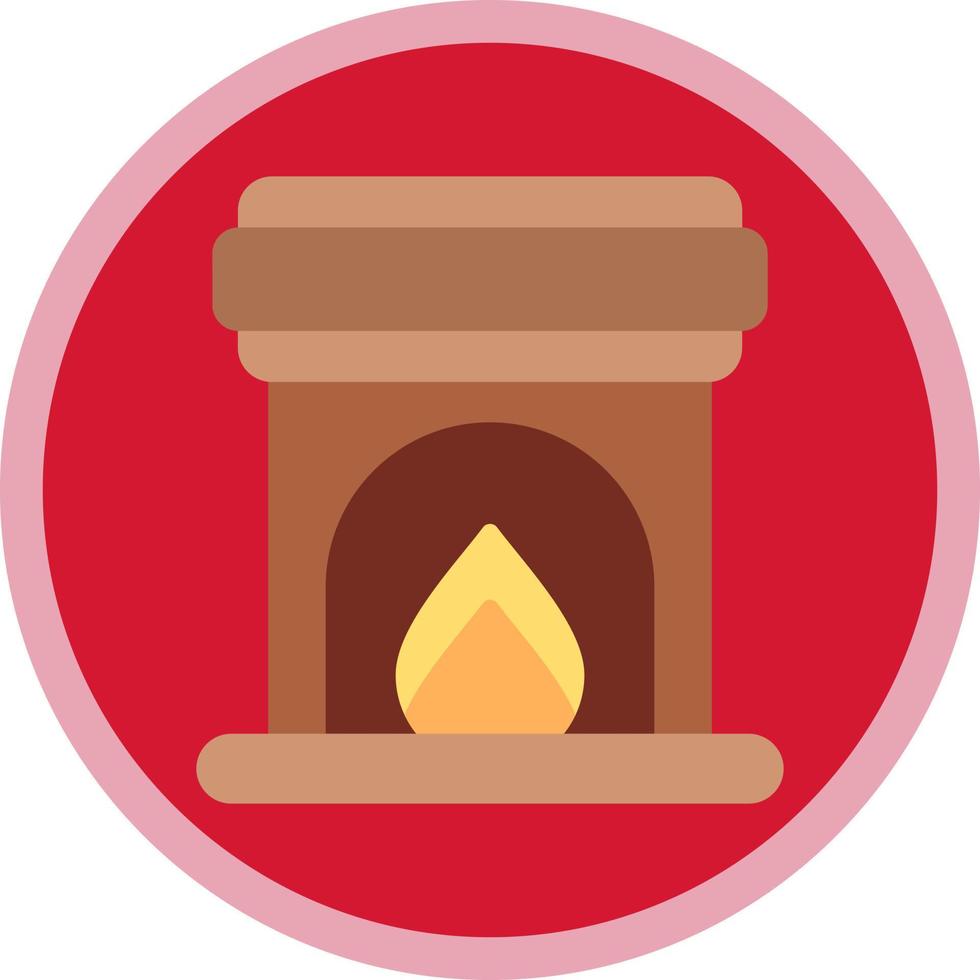 Fireplace Vector Icon Design