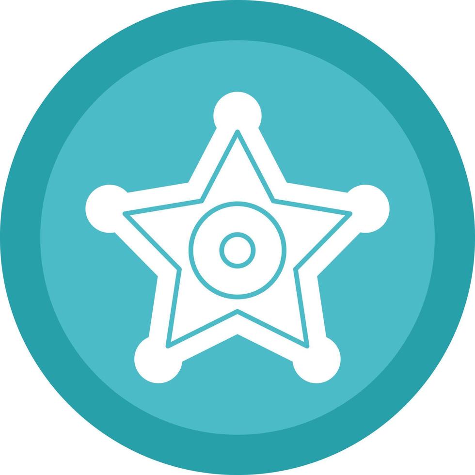 Sheriff Badge Vector Icon Design
