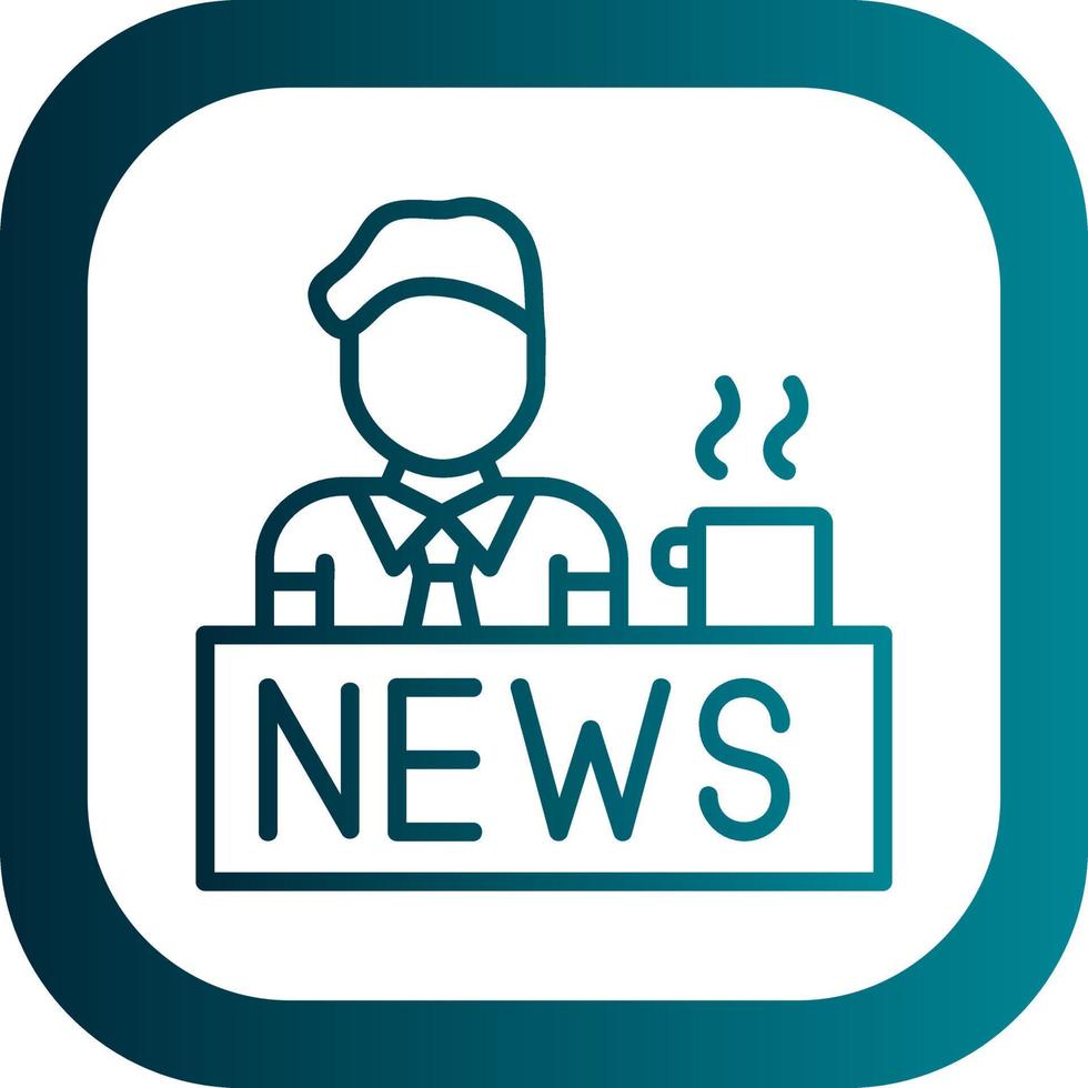NewsCaster Vector Icon Design